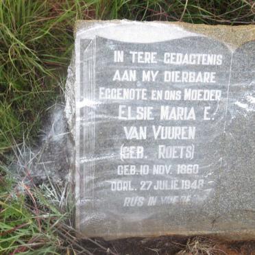 VUUREN Elsie Maria E., van nee ROETS 1860-1948