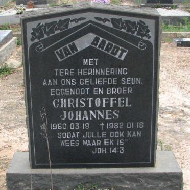 AARDT Christoffel Johannes, van 1960-1982