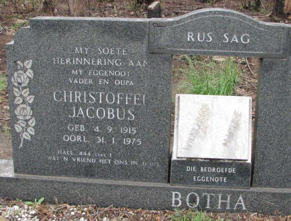 BOTHA Christoffel Jacobus 1915-1975