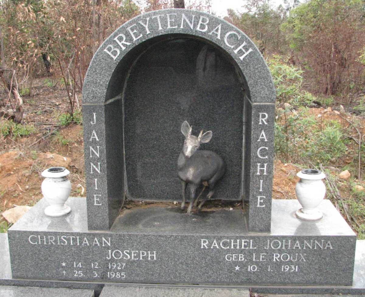 BREYTENBACH Christiaan Joseph 1927-1985 &amp; Rachel Johanna LE ROUX 1931-