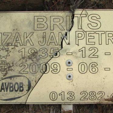 BRITS Izak Jan Petrus 1935-2009