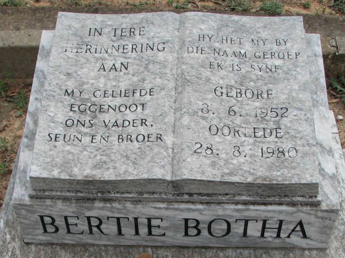 BOTHA Bertie 1952-1980