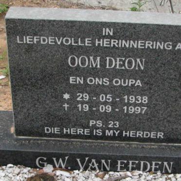 EEDEN G.W., van 1938-1997