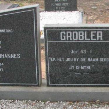 GROBLER Jan Dirk Johannes 1934-1997 &amp; Emmarenskie Aletta 1939-