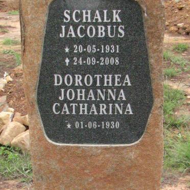 JAARSVELD Schalk Jacobus, van 1931-2008 &amp; Dorothea Johanna Catharina 1930-