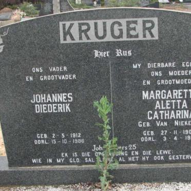KRUGER Johannes Diederik 1912-1986 &amp; Margaretha Aletta Catharina VAN NIEKERK 1908-1982