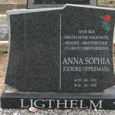 LIGTHELM Anna Sophia nee OPPERMAN 1919-1995