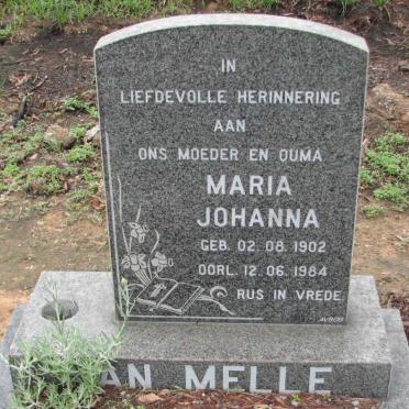 MELLE Maria Johanna, van 1902-1984