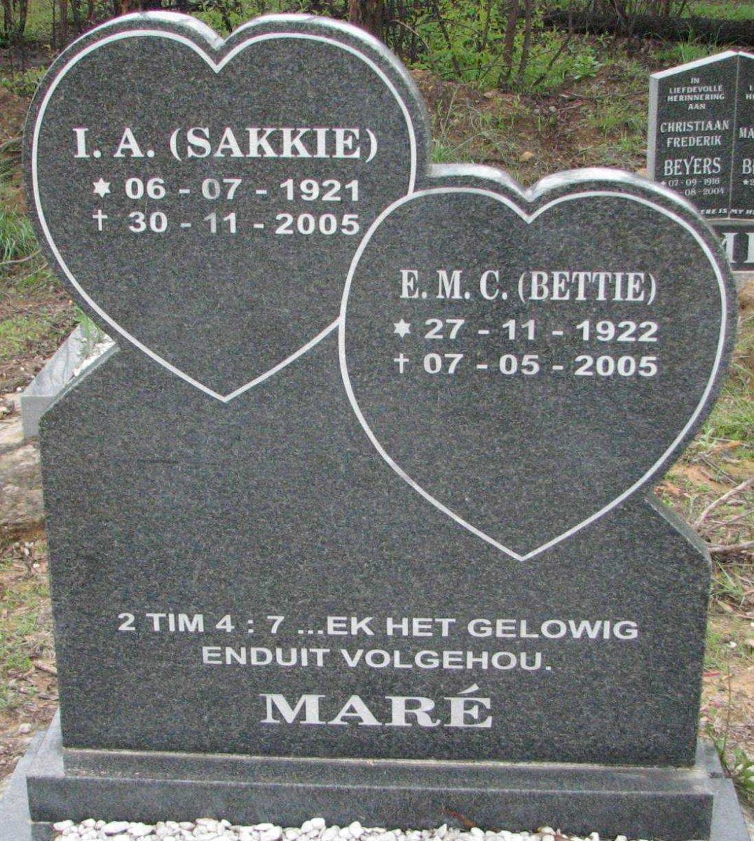 MARÉ I.A.1921-2005 &amp; E.M.C. 1922-2005