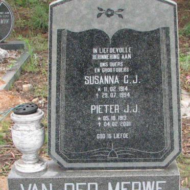 MERWE Pieter J.J., van der 1913-2001 &amp; Susanna C.J. 1914-1994