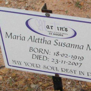 MEYER Maria Alettha Susanna 1919-2007