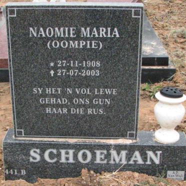 SCHOEMAN Naomie Maria 1908-2003