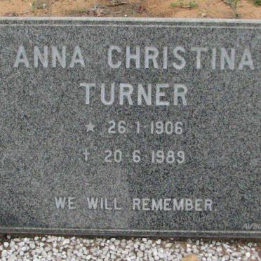 TURNER Anna Christina 1906-1989