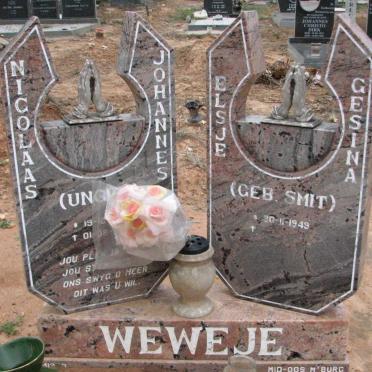 WEWEJE Nicolaas Johannes ?-? &amp; Elsje Gesina SMIT 1949-