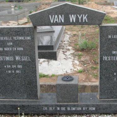 WYK Marthinus Wessel, van 1919-1997 &amp; Hester Petronella Maria 1926-1990