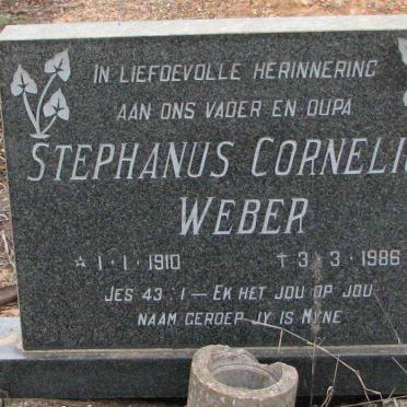 WEBER Stephanus Cornelius 1910-1986