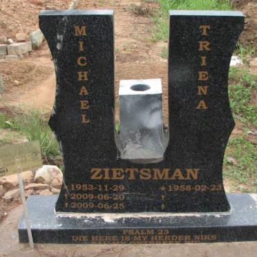 ZIETSMAN Michael 1953-2009 &amp; Triena 1958-