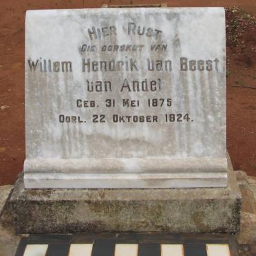 ANDEL Willem Hendrik, van Beest van 1875-1924