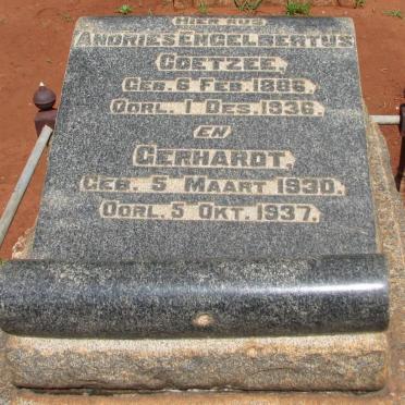 COETZEE Andries Engelbertus 1886-1936 :: COETZEE Gerhardt 1930-1937