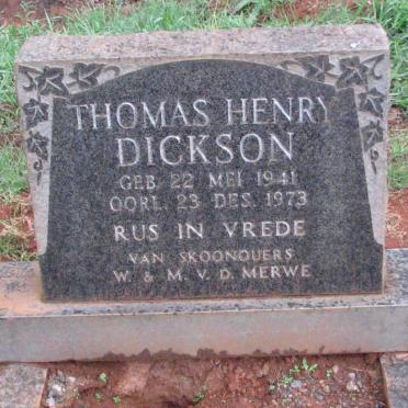 DICKSON Thomas Henry 1941-1973
