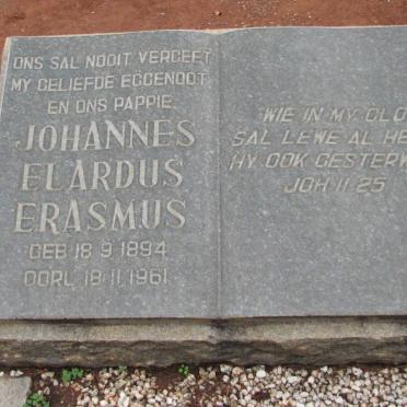 ERASMUS Johannes Elardus 1894-1961