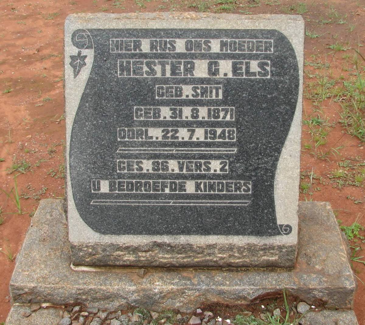 ELS Hester G. nee SMIT 1871-1948