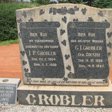 GROBLER J.P. 1884-1950 &amp; G.J. COETZEE 1888-1957