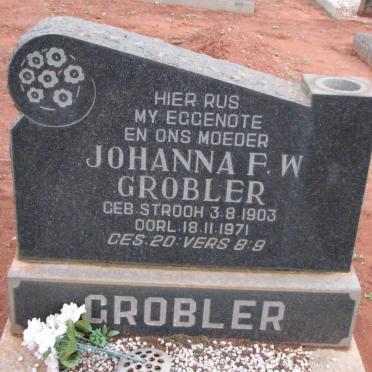 GROBLER Johanna F.W. nee STROOH 1903-1971