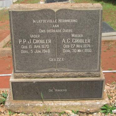 GROBLER P.P.J. 1870-1948 &amp; A.C. 1874-1950