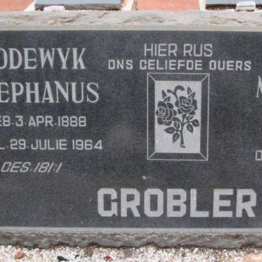 GROBLER Lodewyk Stephanus 1888-1964 &amp; Anna Magdalena Johanna 1888-1977