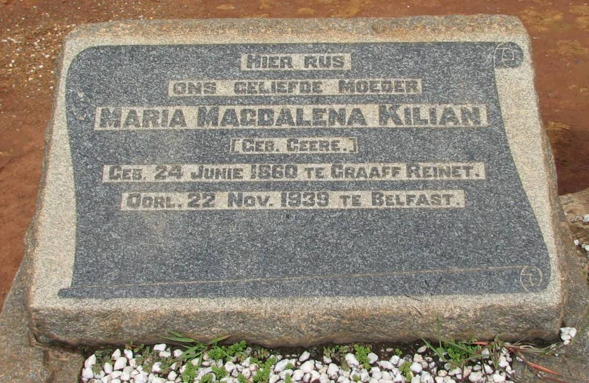 KILIAN Maria Magdalena nee GEERE 1860-1939