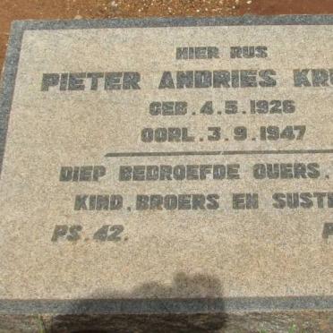 KRUGER Pieter Andries 1926-1947
