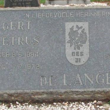 LANGE Gert Petrus, de 1894-1972 &amp; Jacoba Johanna Maria DE WET 1898-1974