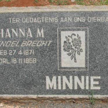 MINNIE Jan B. 1867-1940 &amp; Johanna M. ENGELBRECHT 1871-1958