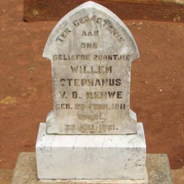 MERWE Willem Stephanus, v.d. 1911-1921