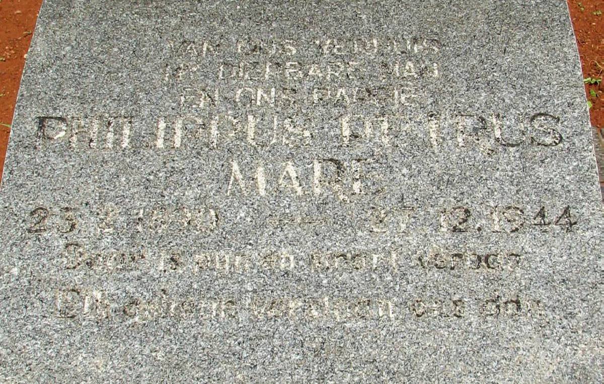 MARÉ Philippus Petrus 1890-1944