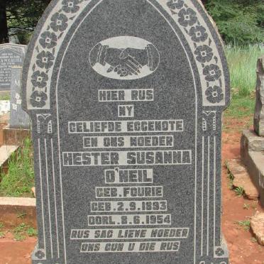 O'NEIL Hester Susanna nee FOURIE 1893-1954