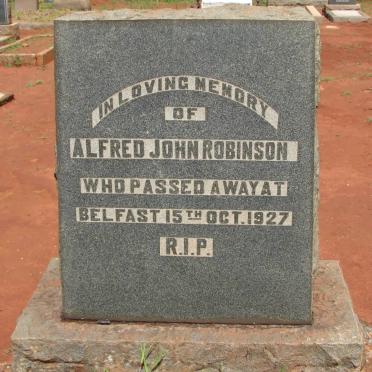 ROBINSON Alfred John -1927