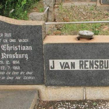 RENSBURG Lourens Christiaan, J. van 1894-1959 &amp; Maria Petronella Margaretha J. van RENSBURG 1905-1973