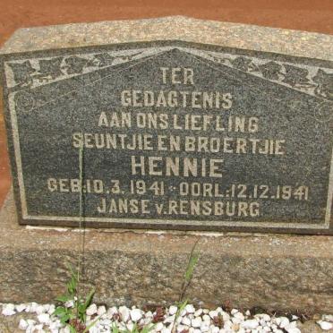 RENSBURG Hennie, Janse van 1941-1941