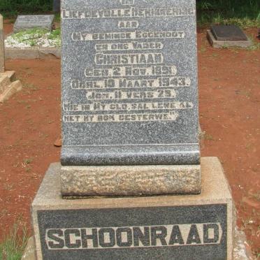 SCHOONRAAD Christiaan 1891-1943