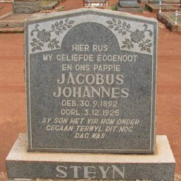 STEYN Jacobus Johannes 1892-1925