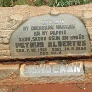 SCHOEMAN Petrus Albertus 1912-1954