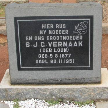 VERMAAK S.J.G. nee LOUW 1877-1951