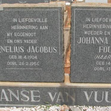 VUUREN Cornelius Jacobus, Janse van 1904-1956 &amp; Johanna Catharina Fouché HAARHOFF 1908-1967
