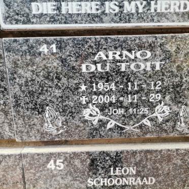 TOIT Arno, du 1954-2004