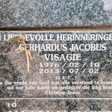 VISAGIE Gerhardus Jacobus 1976-2013