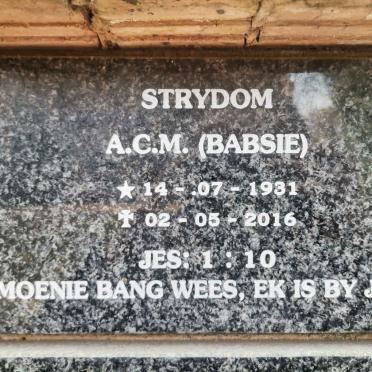 STRYDOM A.C.M. 1931-2016