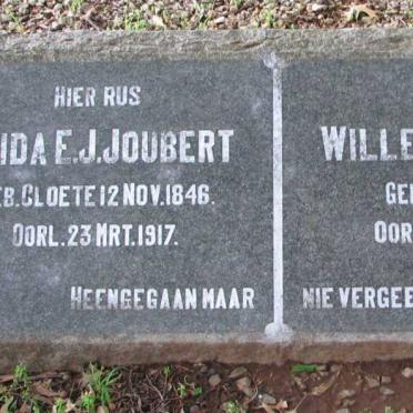JOUBERT Willem J. 1847-1929 &amp; Alida E.J. 1846-1917