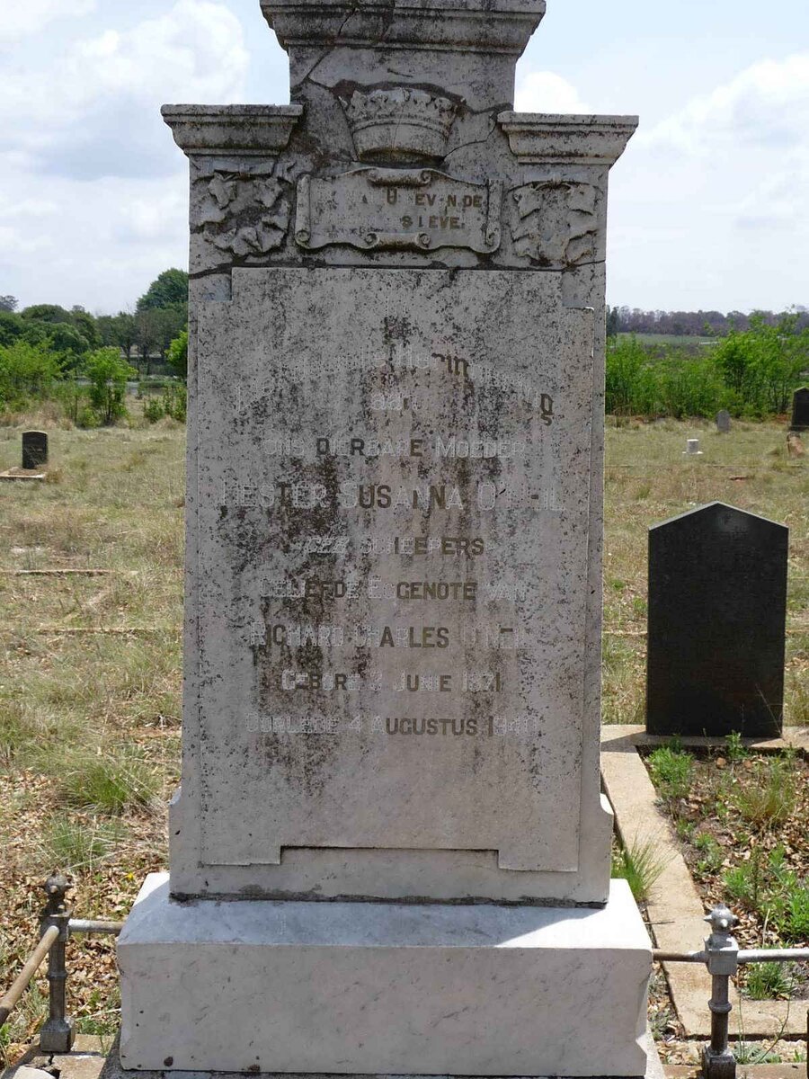 O’NEIL Hester Susanna nee BEYERS 1871-1940